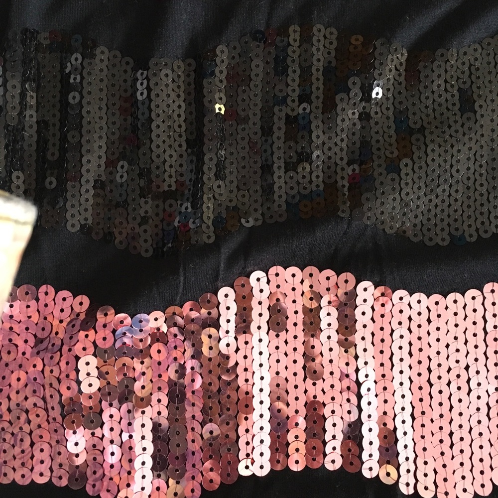 Pink Rose Sequined Racerback Tank Top - Picture 6 of 6